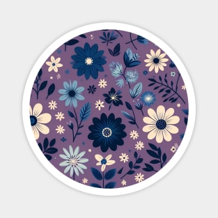 Purple Floral Magnet